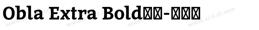 Obla Extra Bold字体字体转换